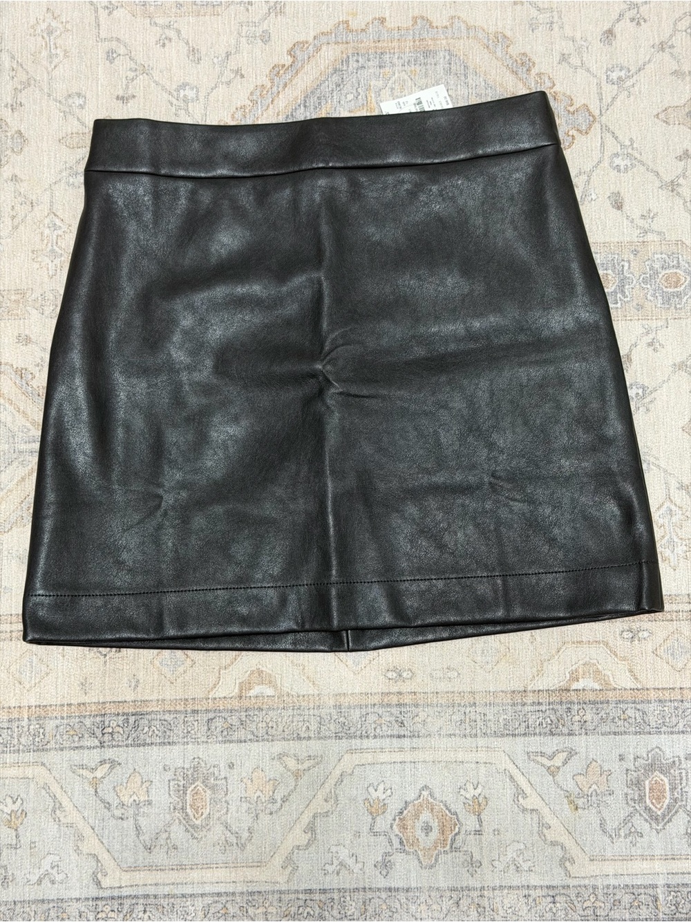 J. Crew Factory Black Faux Leather Mini Skirt - Sleek Women's Skirt
